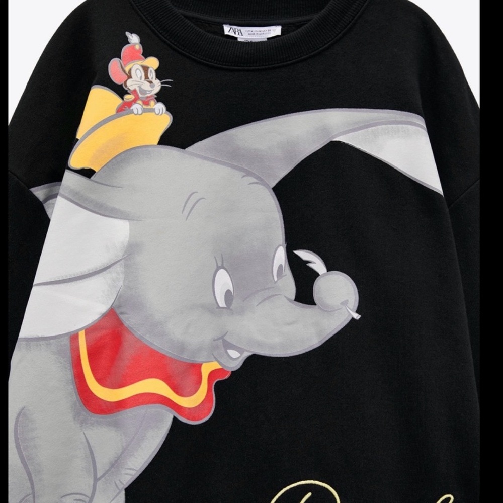 Zara Dumbo Disney Sweatshirt size Large - Picture 7 of 7